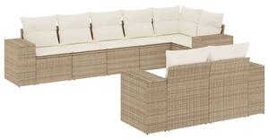 VidaXL Polyrattan Kerti Ülőgarnitúra - 8 részes - Bézs