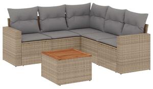 VidaXL Polyrattan Kerti Ülőgarnitúra - 6 részes