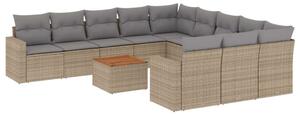 VidaXL Polyrattan Kerti Ülőgarnitúra - 12 részes