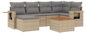 VidaXL Polyrattan Kerti Ülőgarnitúra - 7 részes