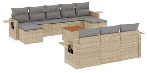 VidaXL Polyrattan Kerti Ülőgarnitúra - 11 részes