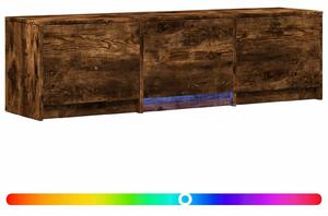 VidaXL LED-es tévéállvány Füstölt Tölgy 140 x 34 x 40 cm Mérnöki fa