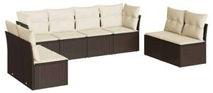 VidaXL Polyrattan Kerti Ülőgarnitúra - 8 részes - Barna