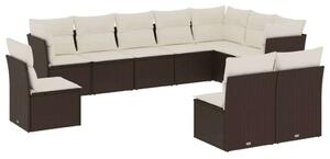 VidaXL Polyrattan Kerti Ülőgarnitúra - Barna - 10 részes