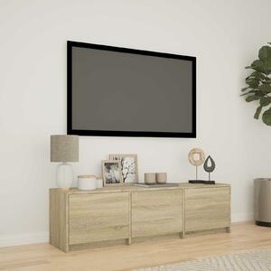 VidaXL LED-es tévéállvány Sonoma tölgy 140 x 34 x 40 cm Mérnöki fa