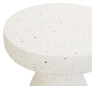 Fehér terrazzo hatűsú kisasztal BIVIERE