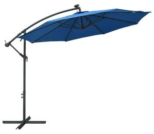 300 cm-es Konzolos Napernyő - Azúrkék - LED Világítással