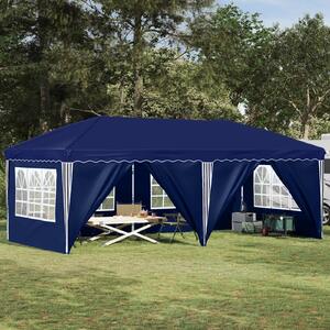 VidaXL Parti sátor 575 x 288 x 245 cm, Kék, 210D Oxford ezüst bevonattal