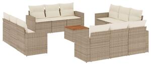 VidaXL Polyrattan Kerti Ülőgarnitúra - 13 részes - Bézs