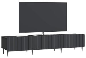 VidaXL TV szekrény fiókkal Fekete 147 x 34,5 x 32 cm Szerelt Fa