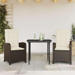 VidaXL Polyrattan Kerti Étkezőgarnitúra - 3 részes