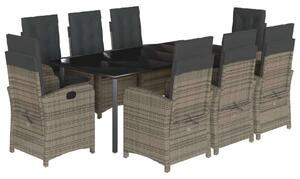 VidaXL Polyrattan Kerti Étkezőgarnitúra - 9 részes