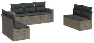 VidaXL Polyrattan Kerti Ülőgarnitúra - 7 részes - Szürke