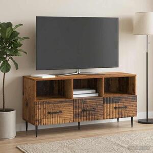 VidaXL TV szekrény fiókkal Antik Fa 102 x 34,5 x 50 cm Szerelt Fa