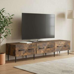 VidaXL TV szekrény fiókkal Füstös Tölgy 147 x 34,5 x 30 cm Szerelt Fa