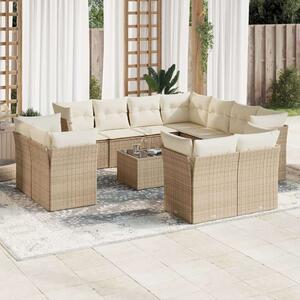 VidaXL Polyrattan Kerti Ülőgarnitúra - 12 részes - Bézs