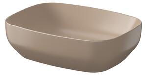 Cersanit Larga mosdótál 50x38.5 cm négyszögletes mosdótálak barna/bézs K677-063
