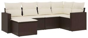 VidaXL Polyrattan Kerti Ülőgarnitúra - Barna - 6 részes