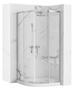 Rea Look zuhanykabin 90x90 cm félkör alakú króm fényes/átlátszó üveg REA-K7905