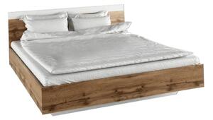KONDELA Dupla ágy, 160x200, tölgy wotan/fehér, GABRIELA