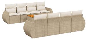 VidaXL Polyrattan Kerti Ülőgarnitúra - 9 részes - Bézs
