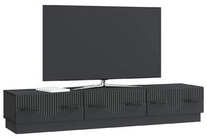VidaXL TV szekrény fiókkal Fekete 147 x 34,5 x 27 cm Szerelt Fa