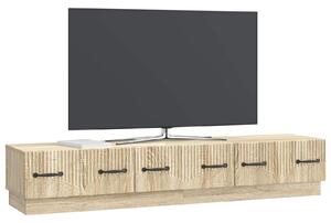 VidaXL TV szekrény fiókkal Sonoma Tölgy 147 x 34,5 x 27 cm Szerelt Fa