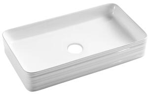 Invena Akte mosdótál 66x38 cm négyszögletes mosdótálak fehér CE-54-P01