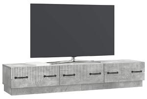 VidaXL TV szekrény fiókkal Betonszürke 147 x 34,5 x 27 cm Szerelt Fa