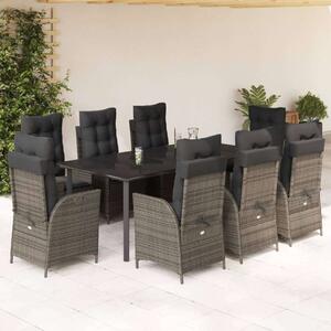 VidaXL Polyrattan Kerti Étkezőgarnitúra - 9 részes