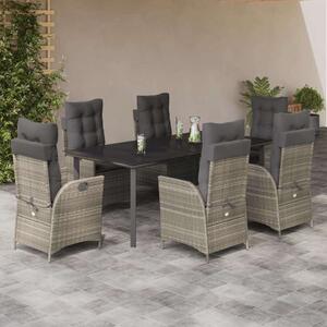 VidaXL Polyrattan Kerti Étkezőgarnitúra - 7 részes