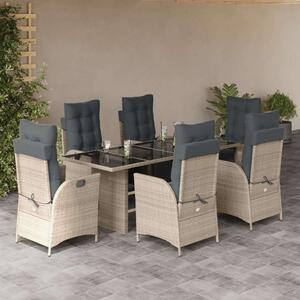 VidaXL Polyrattan Kerti Étkezőgarnitúra - 7 részes
