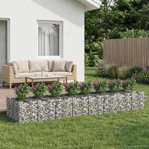 VidaXL Gabion emelt ágy 3 db 400 x 100 x 60 cm Horganyzott Acél Ezüst