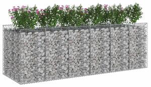 VidaXL Gabion emelt ágy 3 db 300 x 100 x 100 cm Horganyzott Acél Ezüst