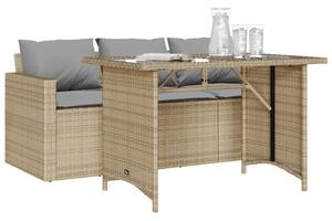 VidaXL Polyrattan Kerti Garnitúra - 2 Fő