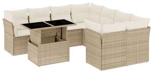 VidaXL Polyrattan Kerti Ülőgarnitúra - 9 részes - Bézs