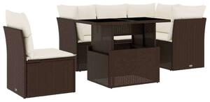 VidaXL Polyrattan Kerti Ülőgarnitúra - 6 részes - Barna