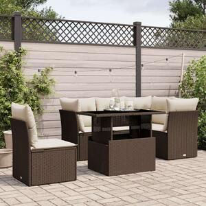 VidaXL Polyrattan Kerti Ülőgarnitúra - 6 részes - Barna