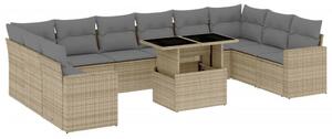 VidaXL Polyrattan Kerti Ülőgarnitúra - 11 részes - Bézs