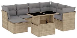 VidaXL Polyrattan Kerti Ülőgarnitúra - 8 részes - Bézs