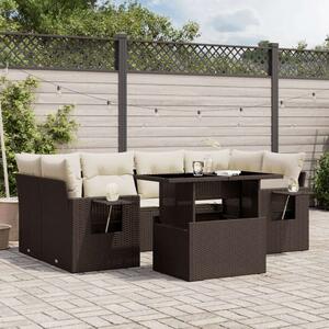 VidaXL Polyrattan Kerti Ülőgarnitúra - 7 részes - Barna