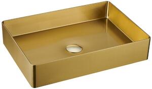Sapho Aurum mosdótál 50x35.2 cm négyszögletes mosdótálak arany AU203