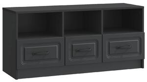VidaXL TV szekrény fiókkal Fekete 102 x 34,5 x 47 cm Szerelt Fa