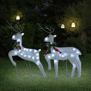 VidaXL 2 db karácsonyi rénszarvas 40 fehér LED-del
