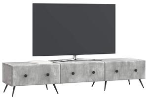 VidaXL TV szekrény fiókkal Betonszürke 147 x 34,5 x 30 cm Szerelt Fa