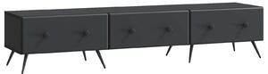 VidaXL TV szekrény fiókkal Fekete 147 x 34,5 x 30 cm Szerelt Fa