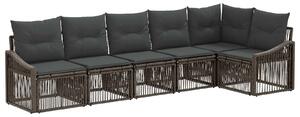 VidaXL Kerti Kanapé Szett 6 pcs Szürke polirattan