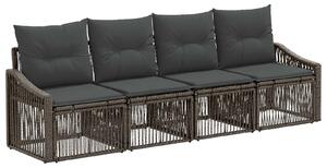 VidaXL Kerti Kanapé Szett 4 pcs Szürke polirattan