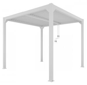 LUXE pergola 4x4m fehér LED világítással