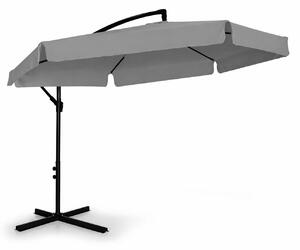Kerti napernyő állítható dőlésszöggel, UV-védő kupolával, védőhússal, 300 cm átmérővel, szürke